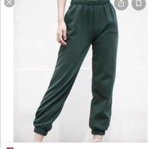 NWT Brandy Melville Rosa forest green joggers